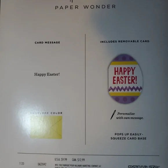 Hallmark Peanuts Easter Pop-Up Card - Picture 4 of 5